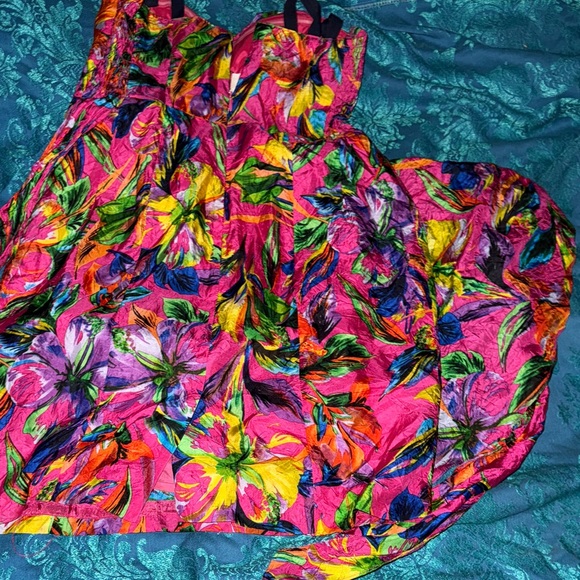 Beautiful Floral Summer Dress Vibrant S 80’s/90’s - Picture 9 of 9